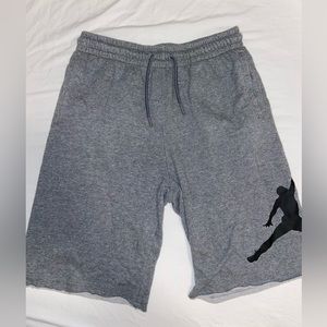 Little Boy’s Size XL Jordan Logo Fleece Gray & Black Shorts